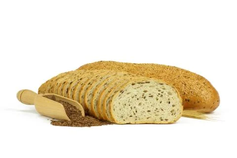 Bread on a white background Stock Photos