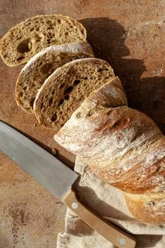 Bread on a white background Stock Photos
