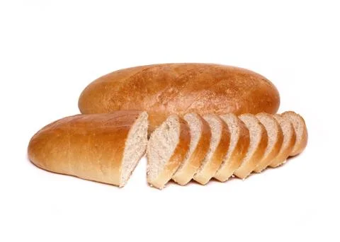 Bread on a white background Foto stock