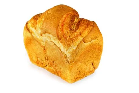Bread on white background Stock Photos