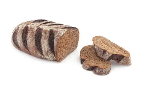 Bread on a white background Stock Photos