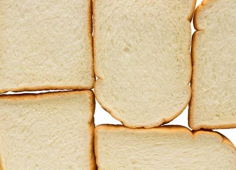 Bread on White Background Stock Photos