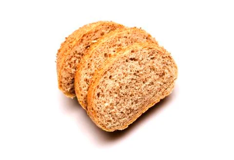Bread on a white background Stock Photos
