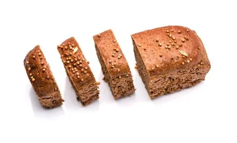 Bread on a white background Stock Photos