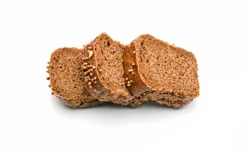 Bread on a white background Stock Photos