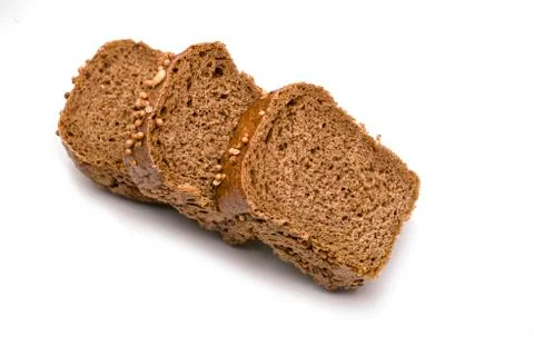 Bread on a white background Stock Photos