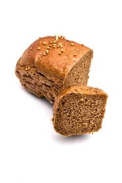 Bread on a white background Stock Photos