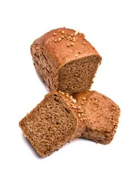 Bread on a white background Stock Photos