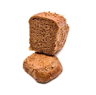 Bread on a white background Stock Photos