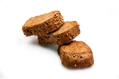 Bread on a white background Stock Photos