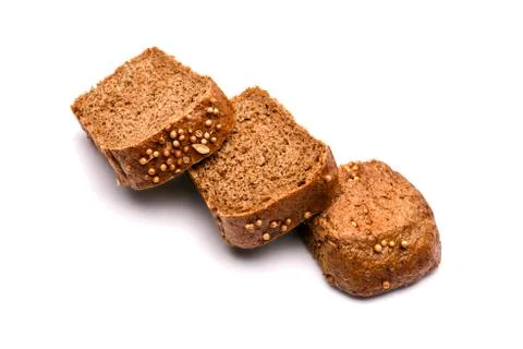 Bread on a white background Stock Photos