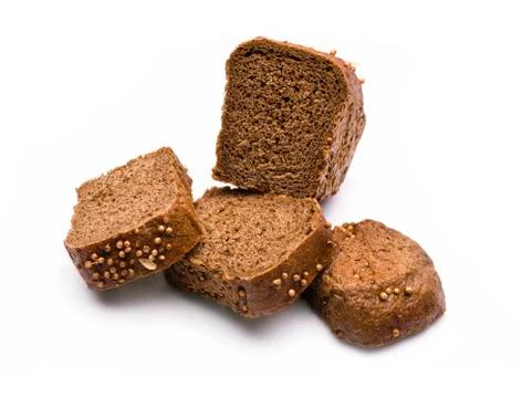 Bread on a white background Stock Photos