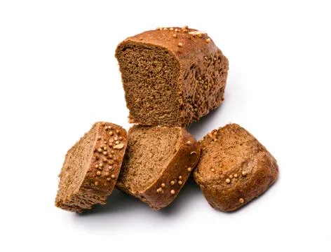 Bread on a white background Stock Photos