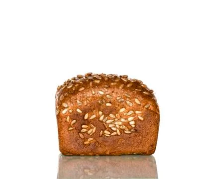 Bread on a white background Stock Photos