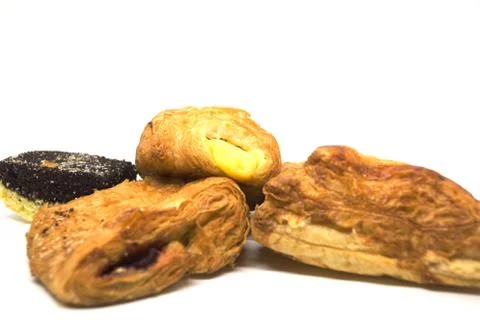 Bread on the white background Stock Photos