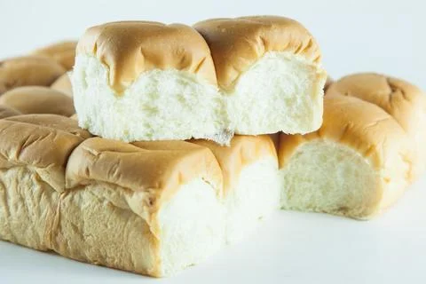 Bread on a white background 스톡 사진