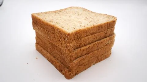 Bread on white background top angle view Stock Photos