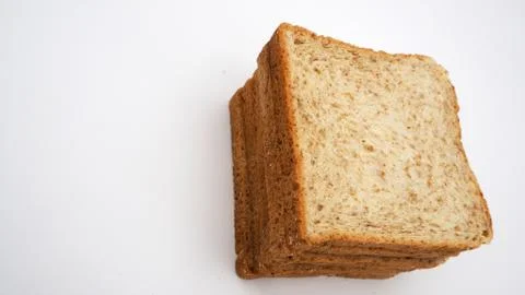 Bread on white background top angle view Stock Photos