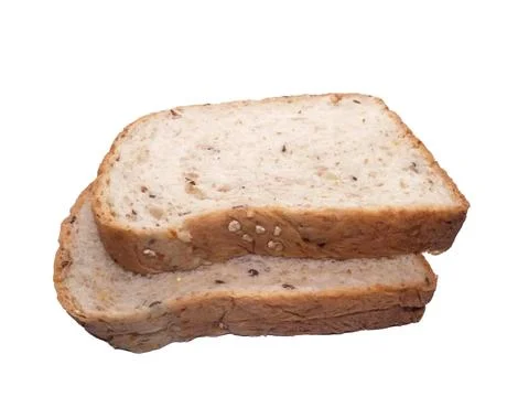 Bread on a white isolate background Stock Photos