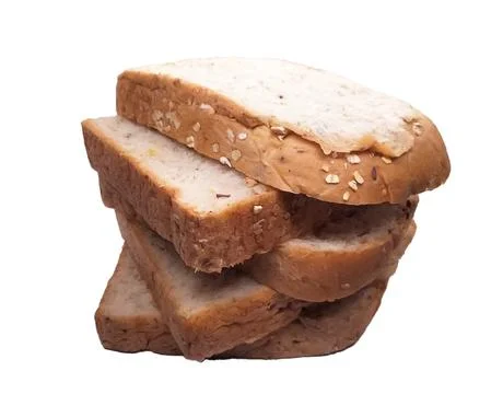 Bread on a white isolate background Stock Photos