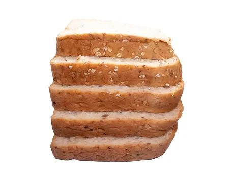 Bread on a white isolate background Stock Photos