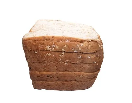 Bread on a white isolate background Stock Photos
