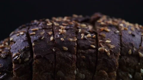 Bread without yeast on a black background. Stock Footage 150864526