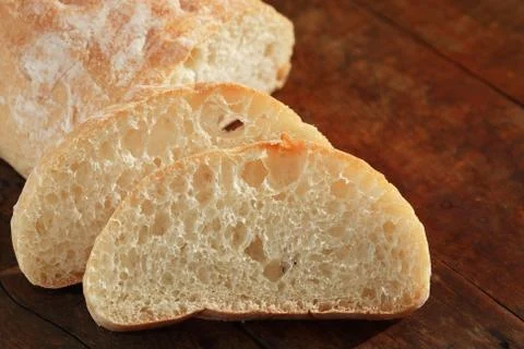 Bread On Wood Stock Photos