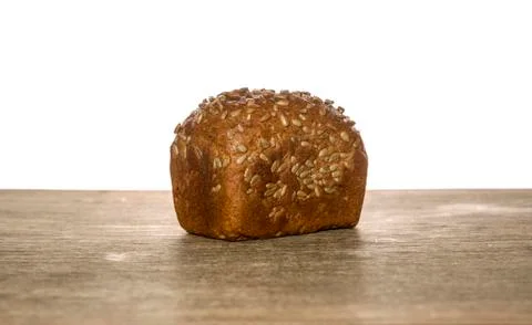 Bread on a wooden background Stock Photos
