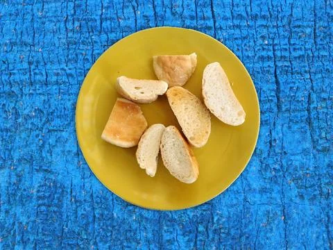 Bread On Wooden Background 스톡 사진