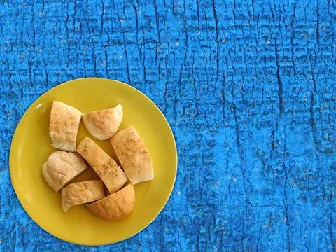 Bread On Wooden Background Foto stock