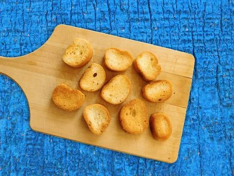 Bread On Wooden Background Foto stock
