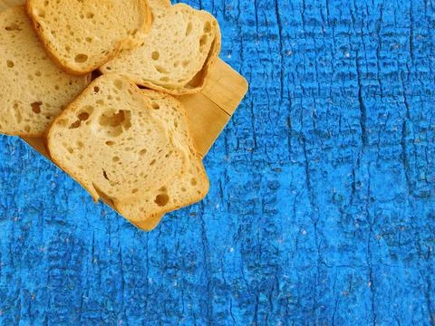 Bread On Wooden Background 스톡 사진