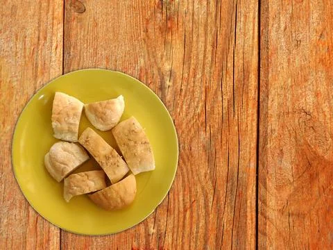 Bread On Wooden Background Foto stock