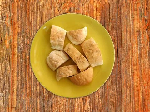 Bread On Wooden Background Foto stock