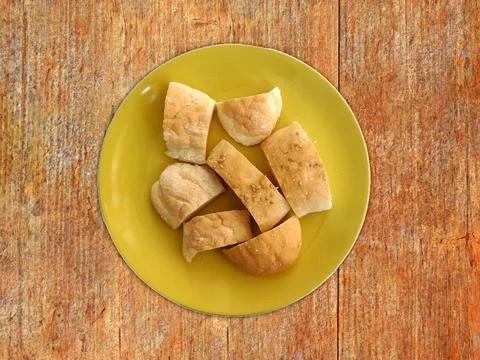 Bread On Wooden Background 스톡 사진