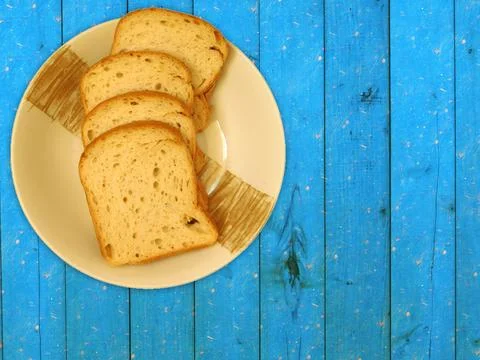 Bread On Wooden Background Foto stock