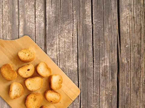Bread On Wooden Background Foto stock