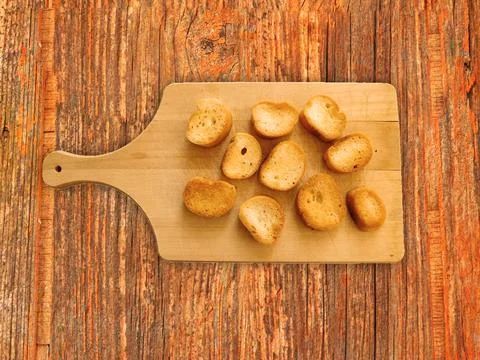 Bread On Wooden Background Foto stock