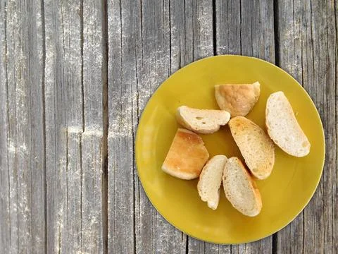 Bread On Wooden Background Foto stock
