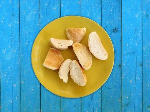 Bread On Wooden Background 스톡 사진