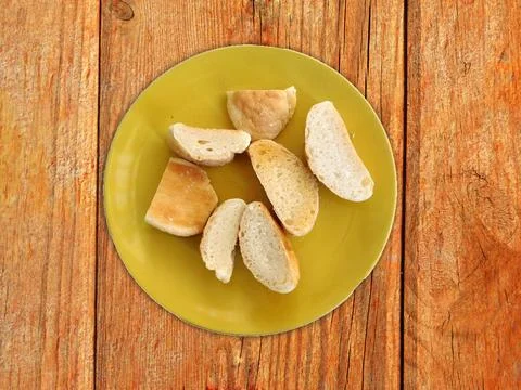 Bread On Wooden Background 스톡 사진