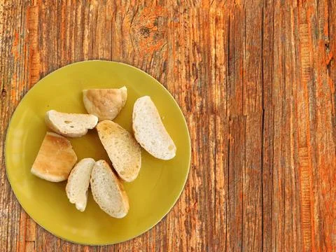 Bread On Wooden Background Foto stock