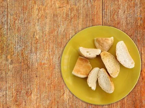 Bread On Wooden Background Foto stock