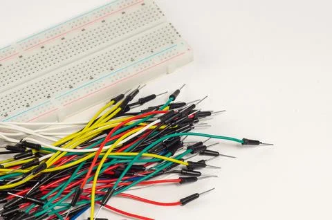 Breadboard and Points Prototype For Arduino kit , Jumper Wires Wholesale fo.. Stock Photos