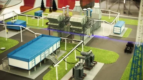 Breadboard model of autonomous gas turbine station. HD Stock Footage 75177231
