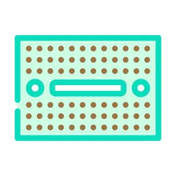 Breadboard prototyping electronics color icon vector illustration Stockillustratie