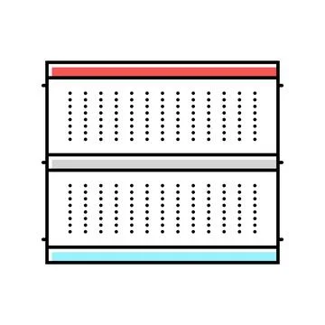 Breadboard prototyping electronics color icon vector illustration Stock Illustration
