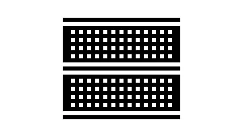 Breadboard prototyping electronics glyph icon animation Stock Footage 326153078