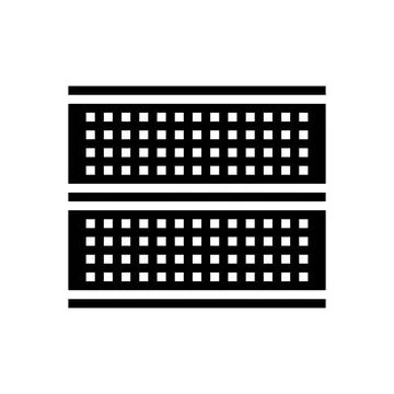 Breadboard prototyping electronics glyph icon vector illustration Stock Illustration
